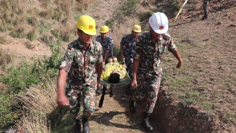मनसुनजन्य विपद् सामना गर्न सुरक्षा निकायको नमुना अभ्यास